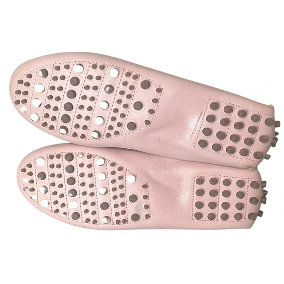 ENZO TESOTI Pale Pink Leather Driving Shoe Loafer Made in Spain Women's Size 8 - Picture 7 of 7
